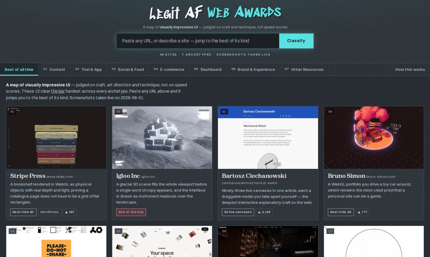 Legit Website Awards